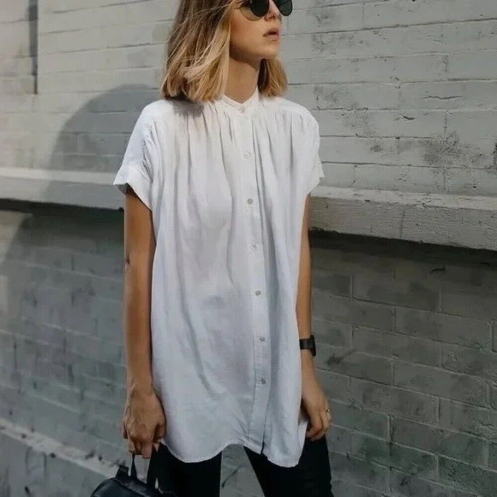 Aritzia Wilfred Bertillon Oversized Button Blouse